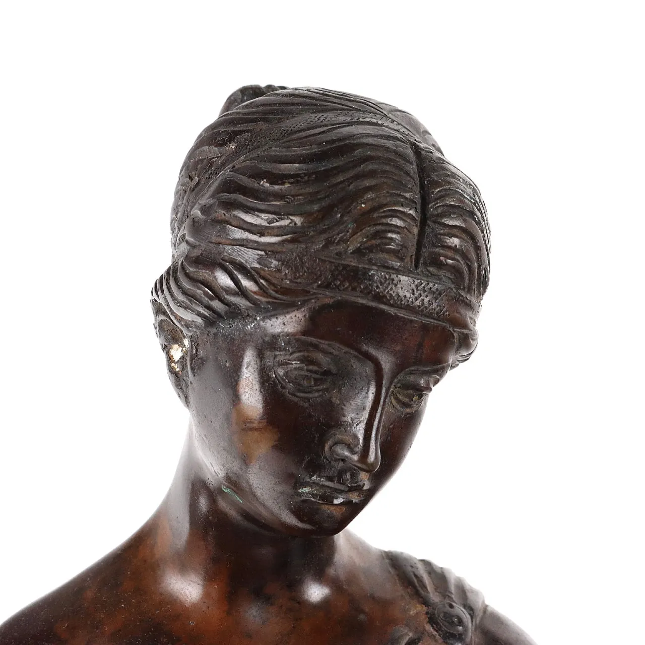Antique Sculpture Bust of Allegory Bronze XX Century 4