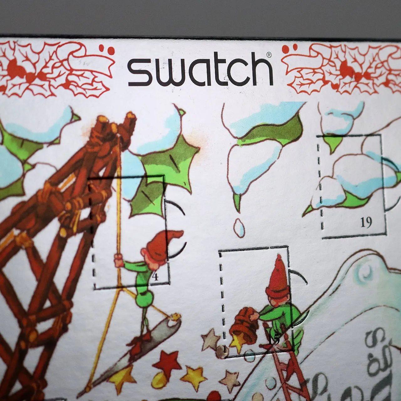 Swatch Christmas cardboard advent calendar, 20th century 6