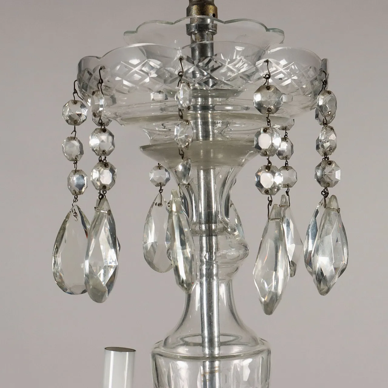 Lampadario a cinque luci in cristallo di Boemia 3