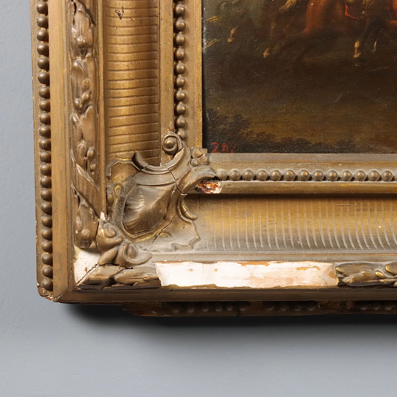 Oil on panel with frame, late 19th century 8