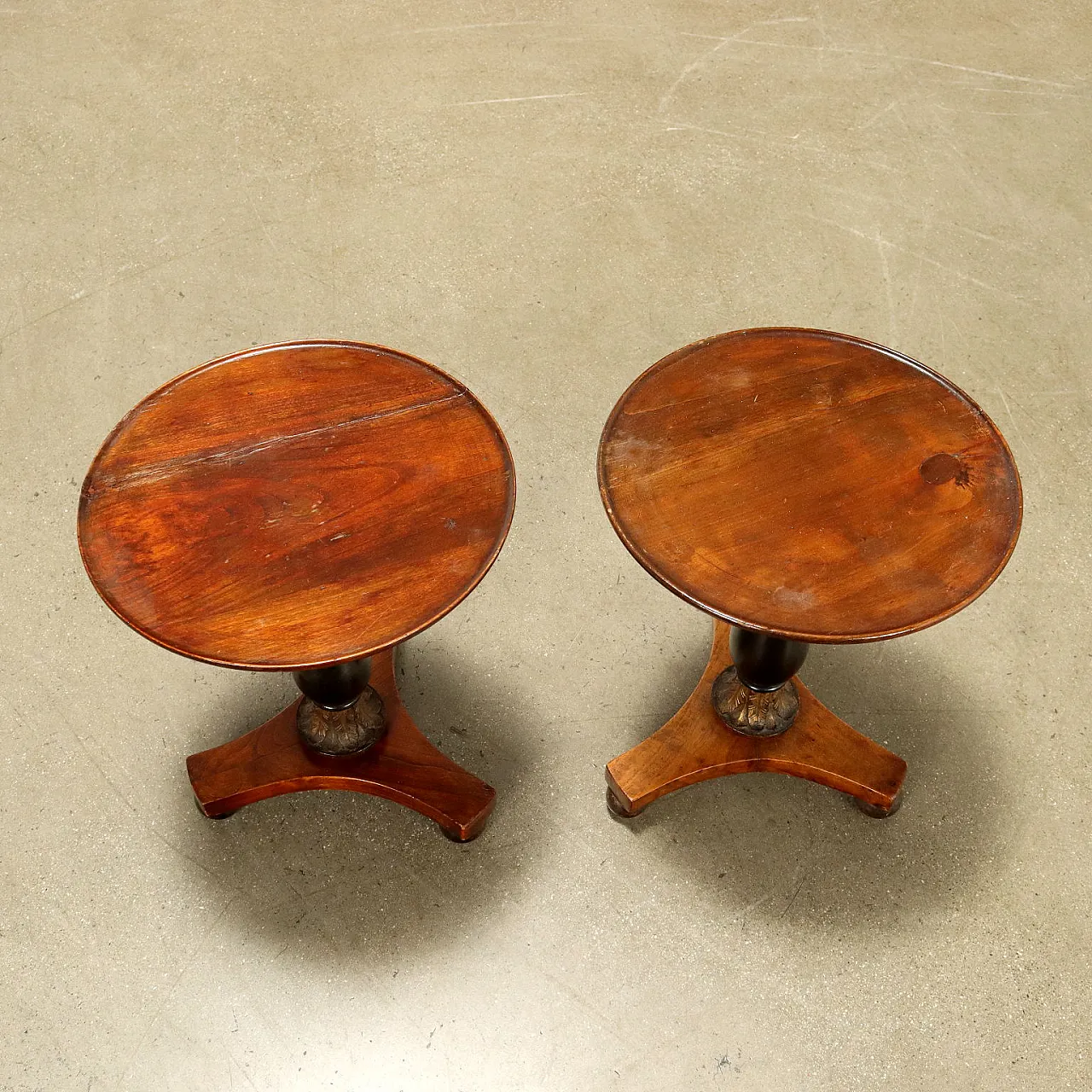 Pair of Empire-style wooden tables, 20th century 3