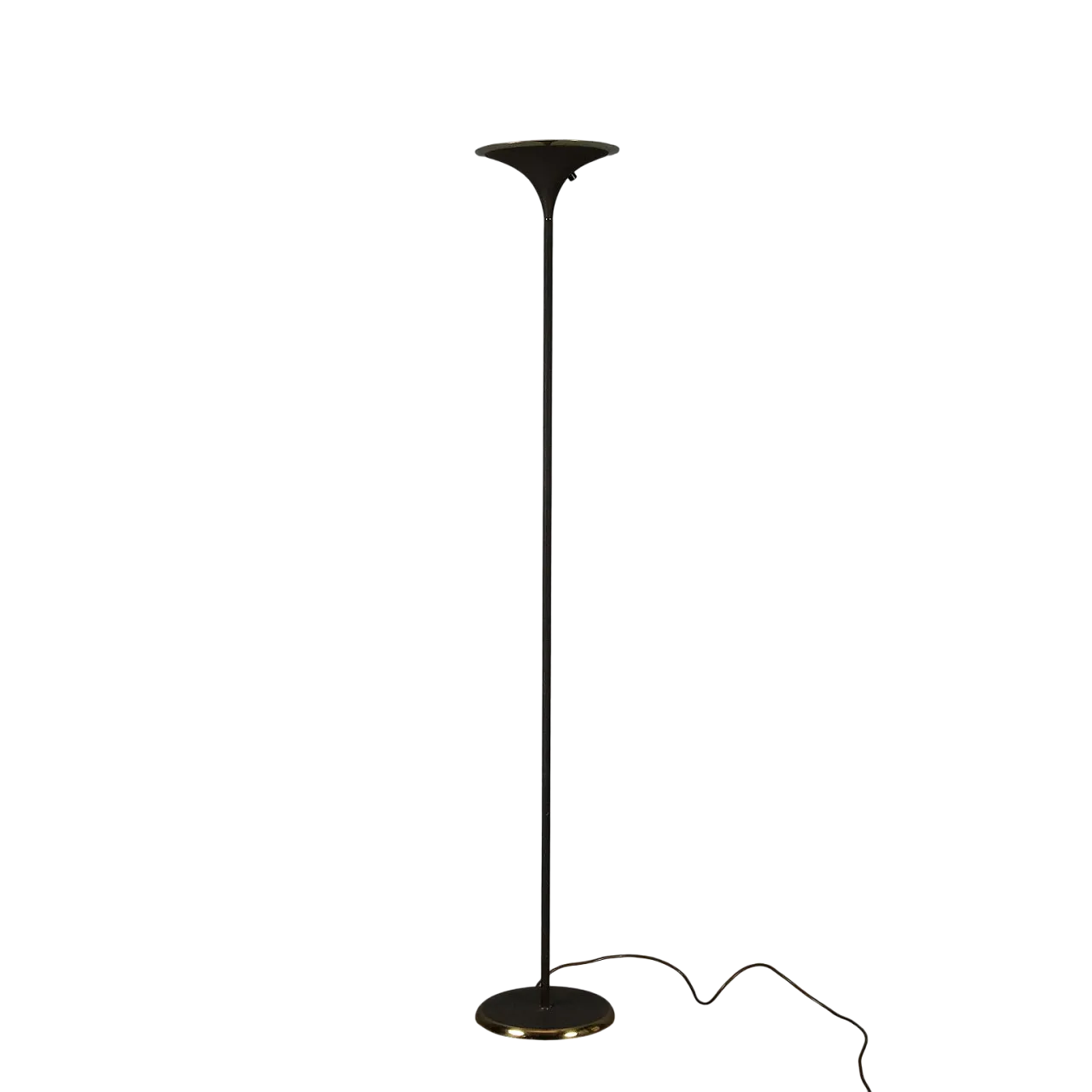 Enameled metal floor lamp with brass inserts, 20th century 9