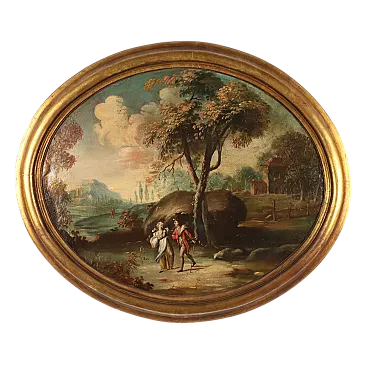 Oil on canvas, mid-20th century