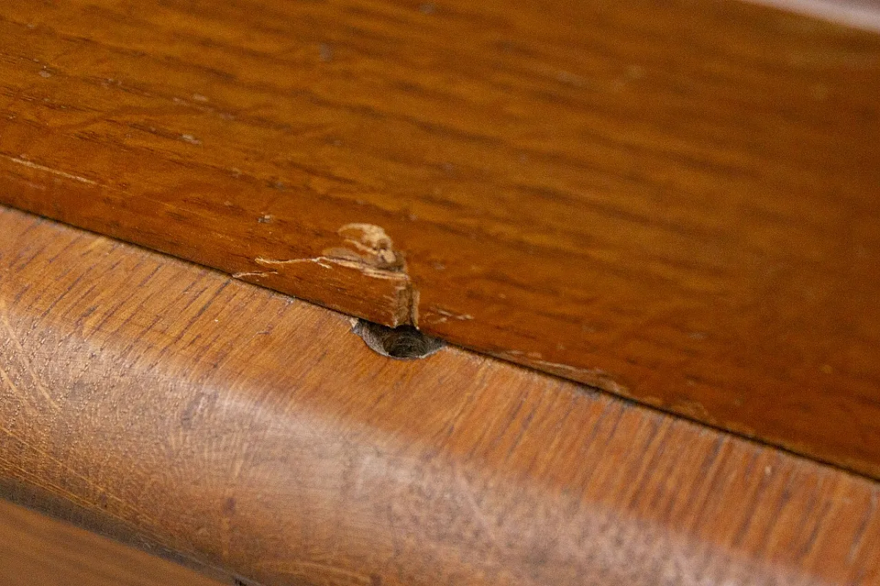 Scrivania ministeriale americana in legno, anni '40 20