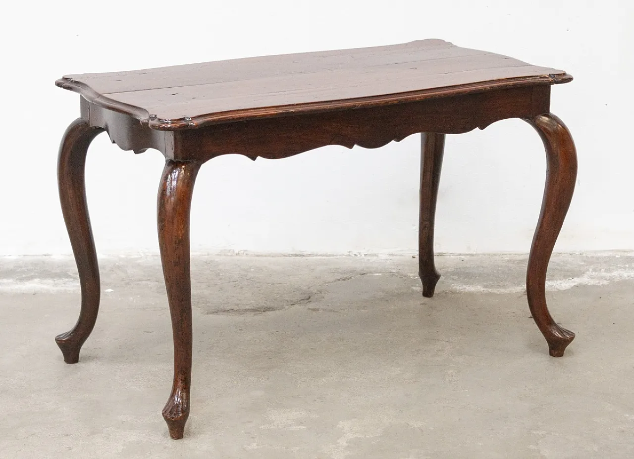Tavolino da salotto in legno di noce, fine '800 6