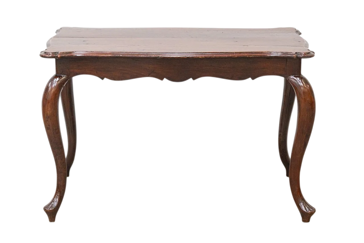 Tavolino da salotto in legno di noce, fine '800 11