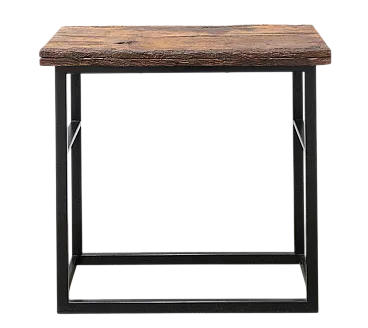 Consolle da ingresso in rovere antico e ferro, '900