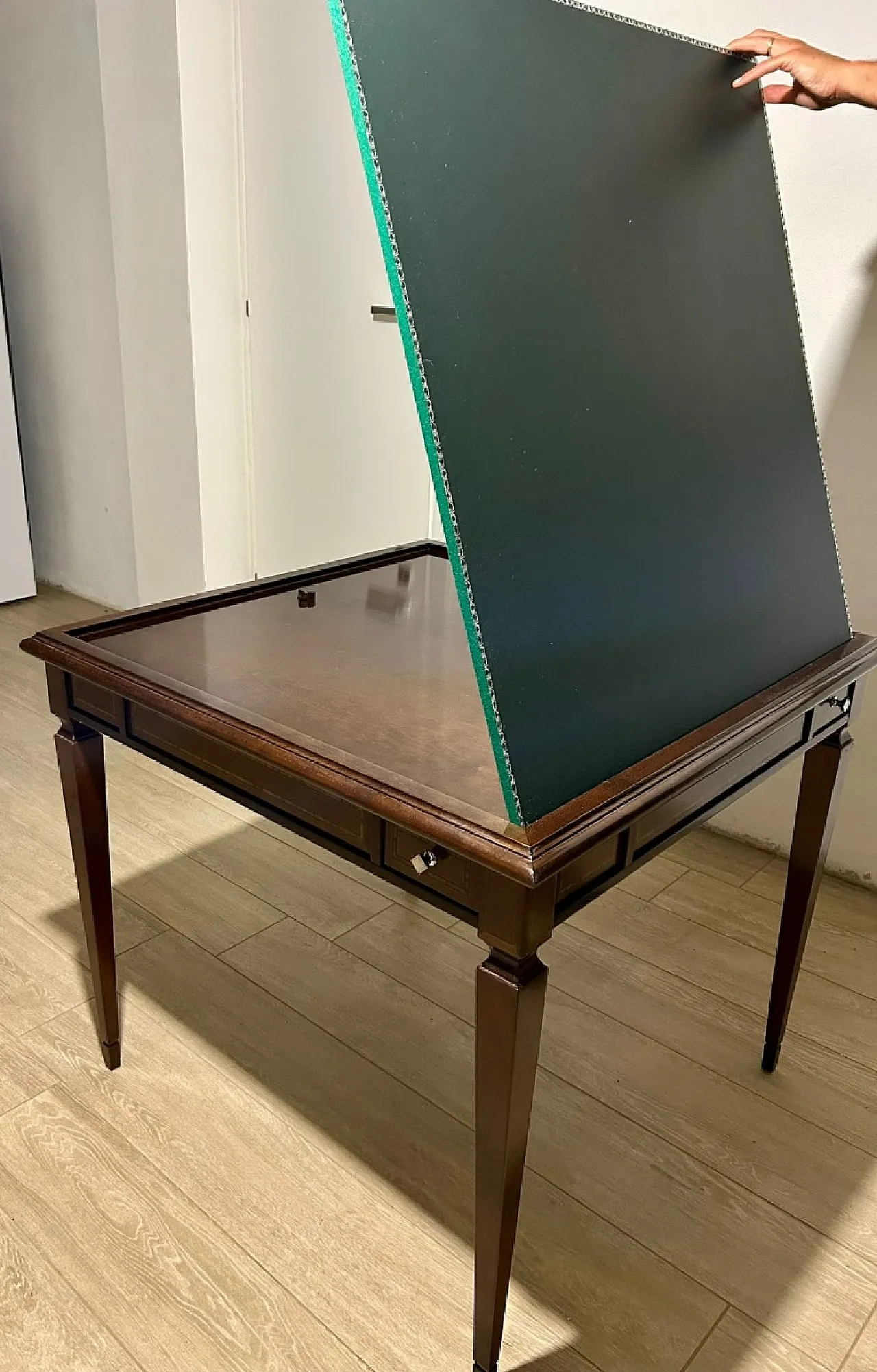 Game table with folding top by Annibale Colombo, 20th century 11