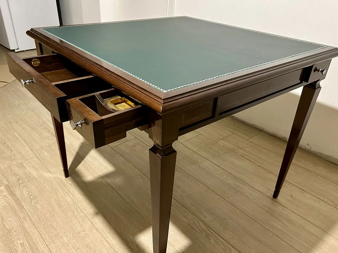 Game table with folding top by Annibale Colombo, 20th century 12