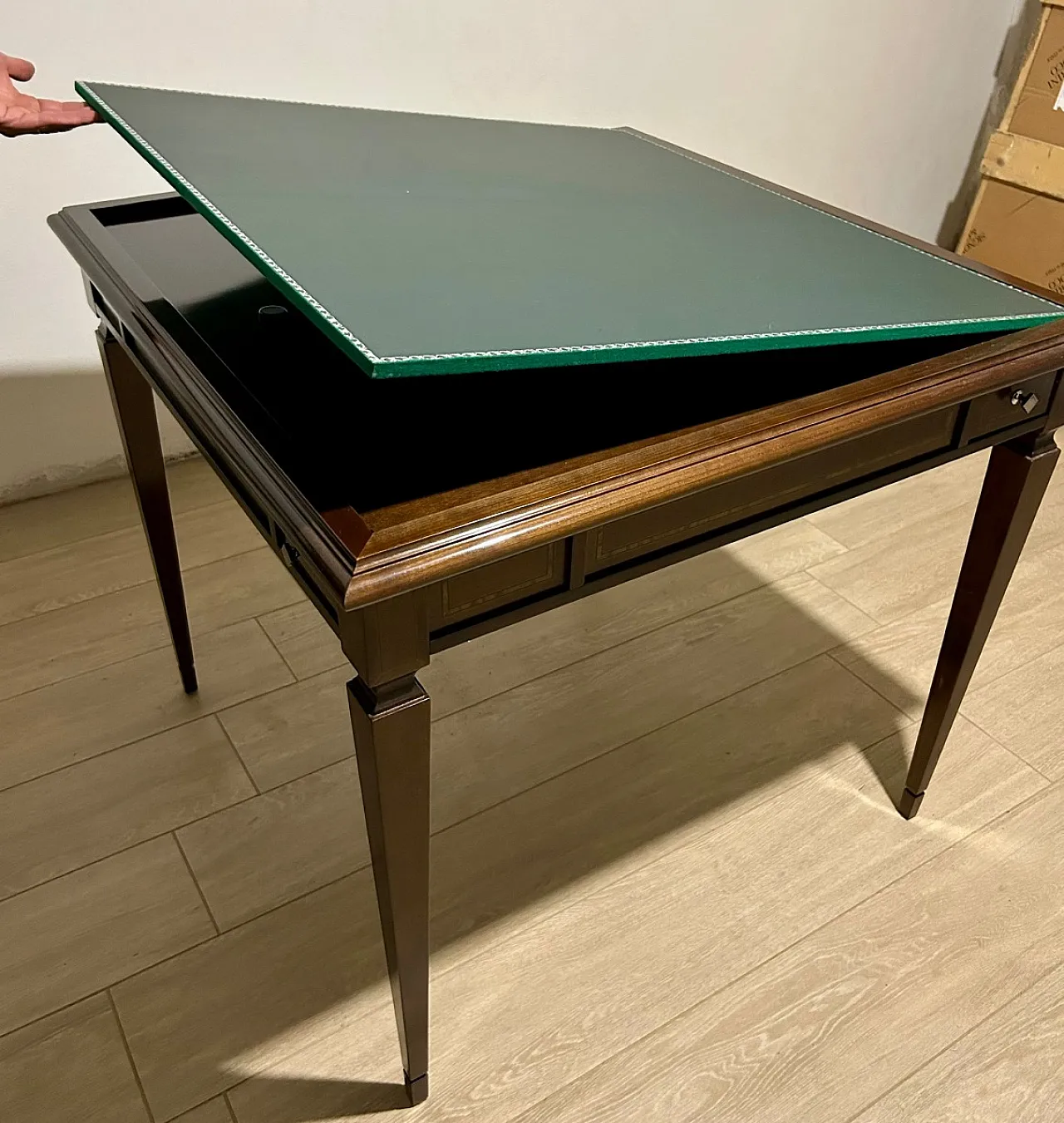 Game table with folding top by Annibale Colombo, 20th century 16