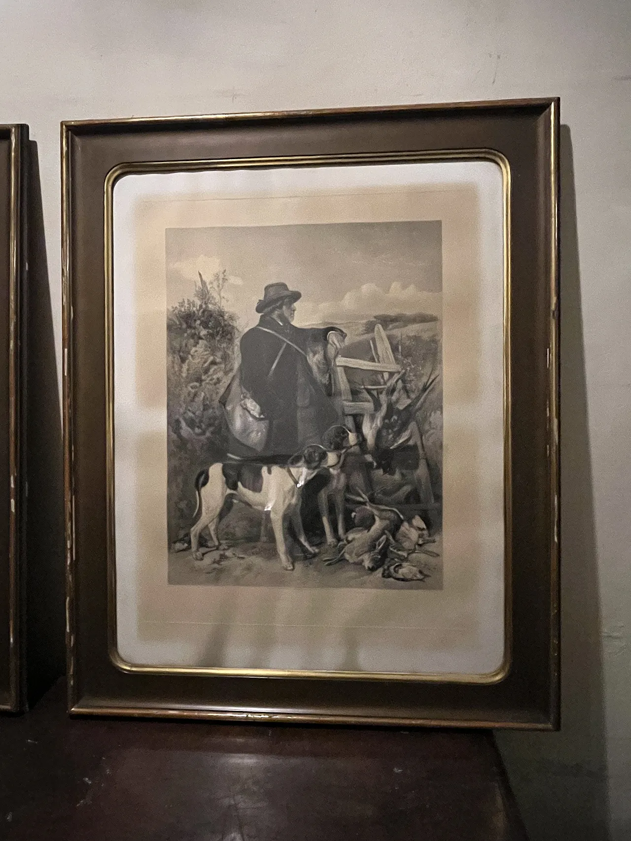 Pair of engravings, hunt scenes, 19th century 2