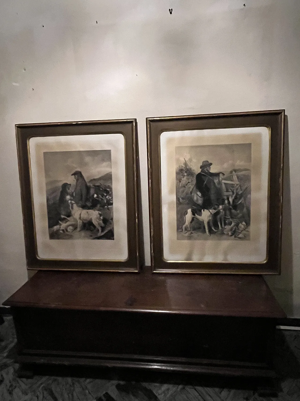 Pair of engravings, hunt scenes, 19th century 4