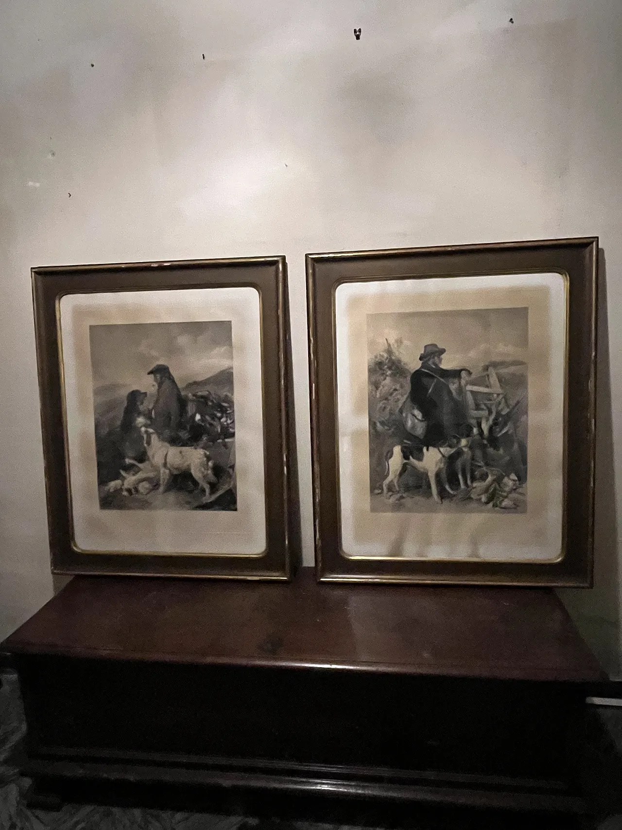 Pair of engravings, hunt scenes, 19th century 7