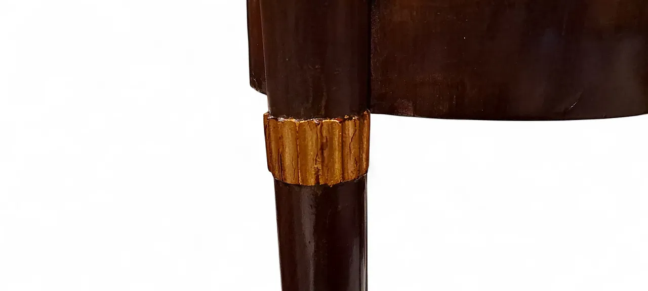 Guéridon Impero in mogano e marmo bianco, '800 7