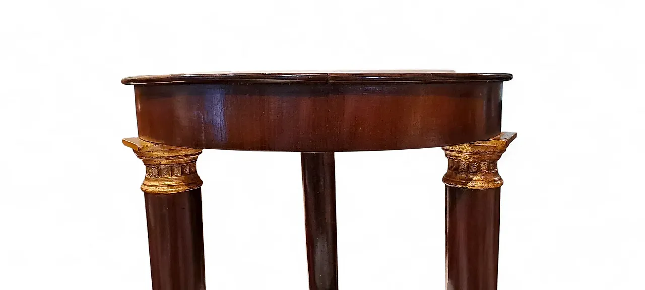 Guéridon Impero in mogano e marmo bianco, '800 9