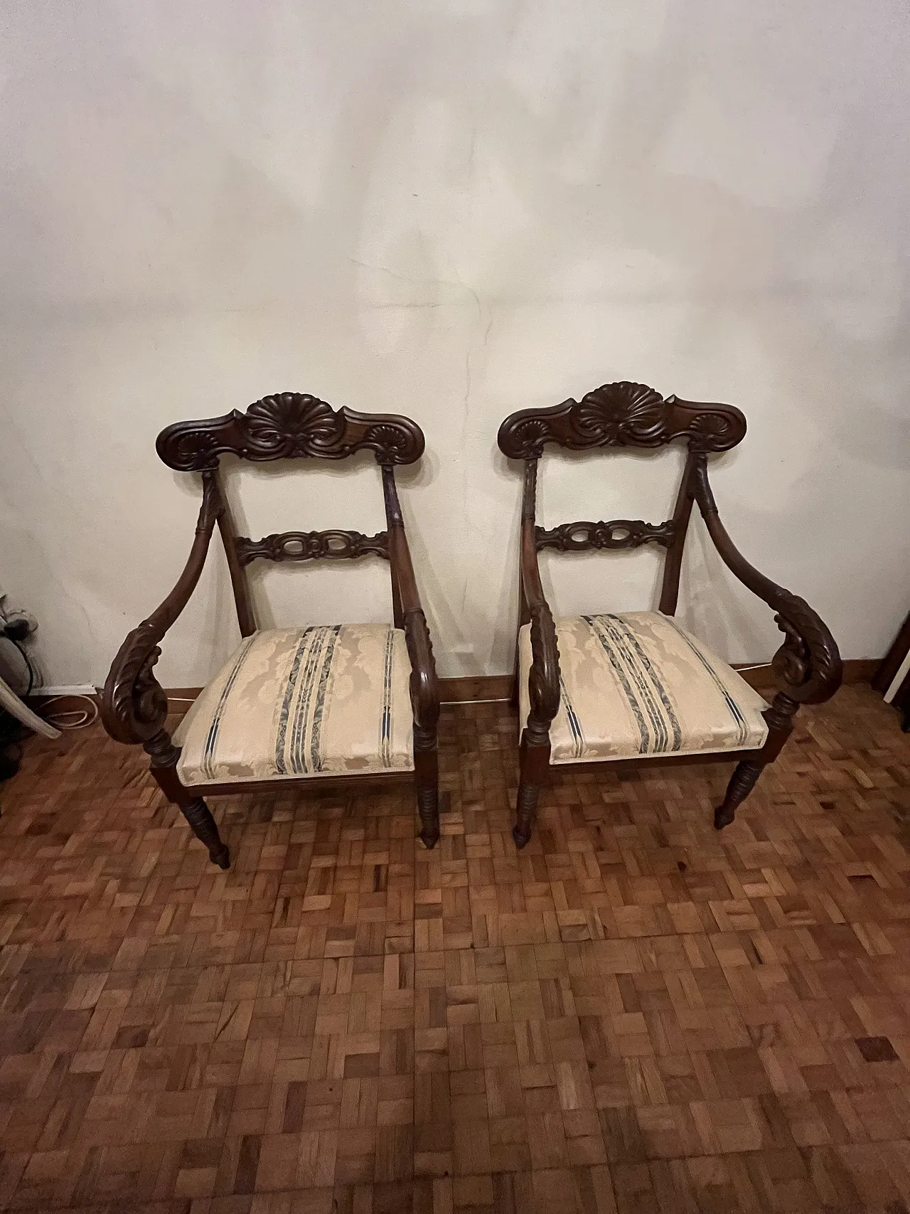 Pair of armchairs, 19th century 4