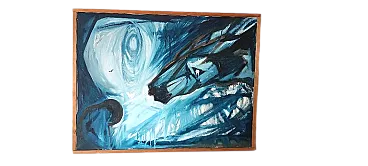 Jack Friling, dipinto astratto olio su tela, anni '80