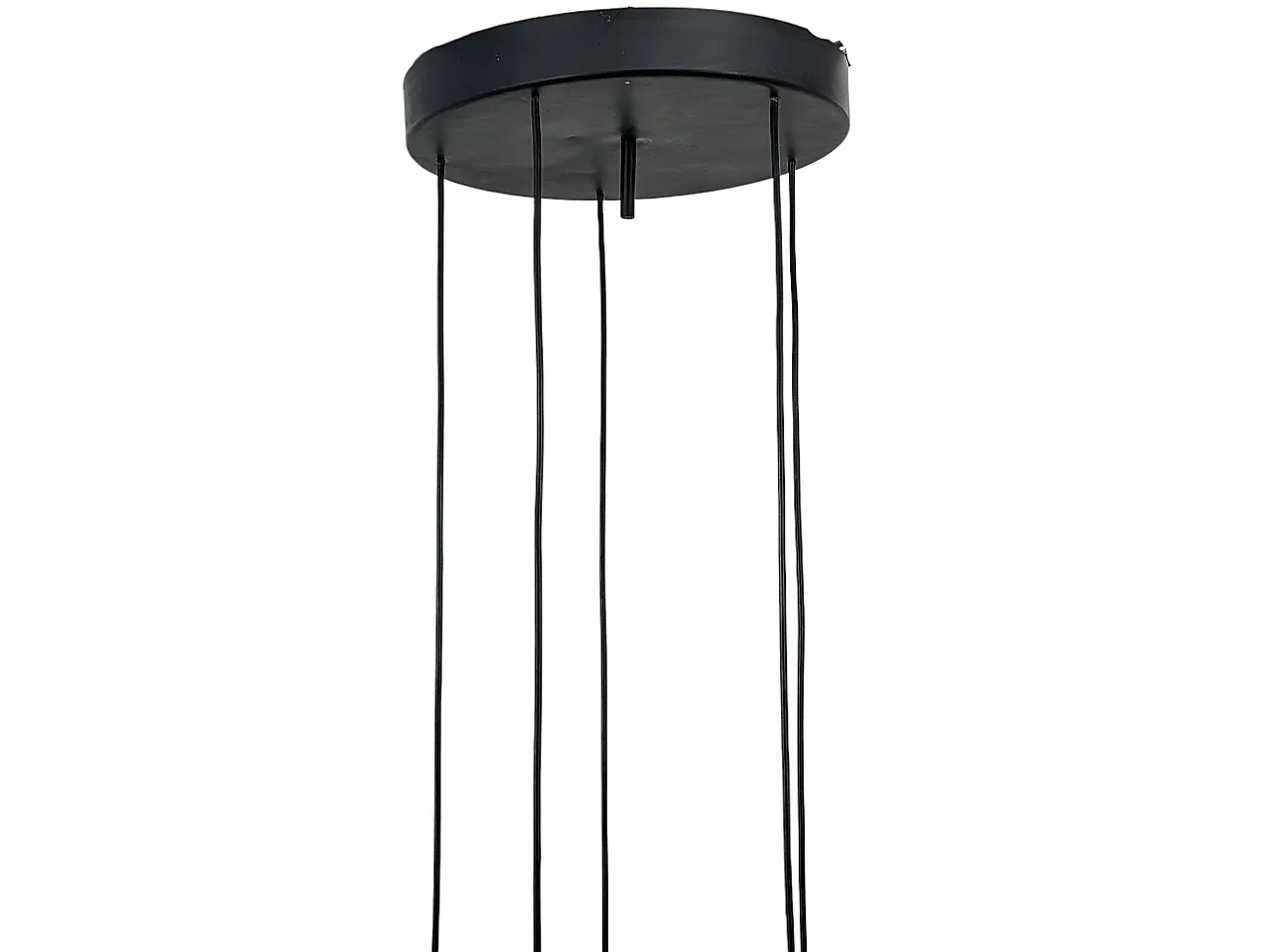 Lampada a sospensione in teak e vetro di Murano, anni '60 4