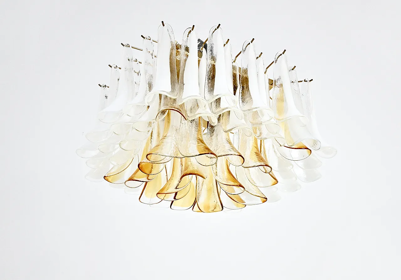 Lampada da soffitto in vetro di Murano di La Murrina, anni '70 2