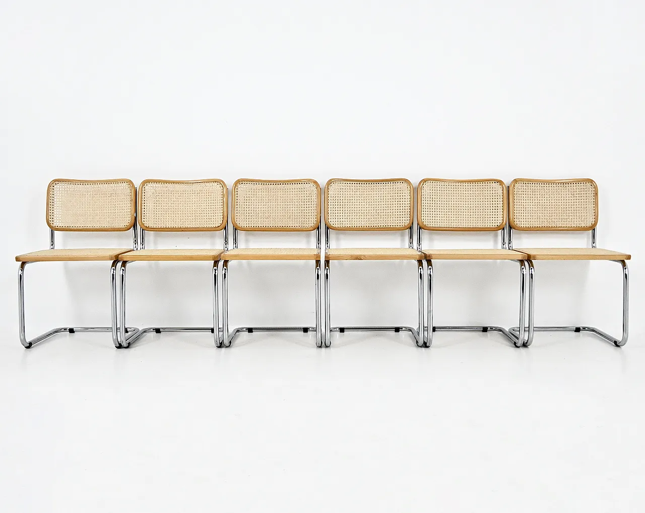 6 Sedie da pranzo stile B32 di Marcel Breuer, anni '90 3