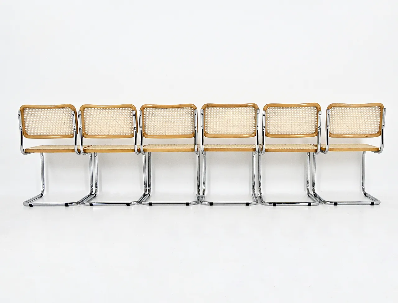 6 Sedie da pranzo stile B32 di Marcel Breuer, anni '90 5