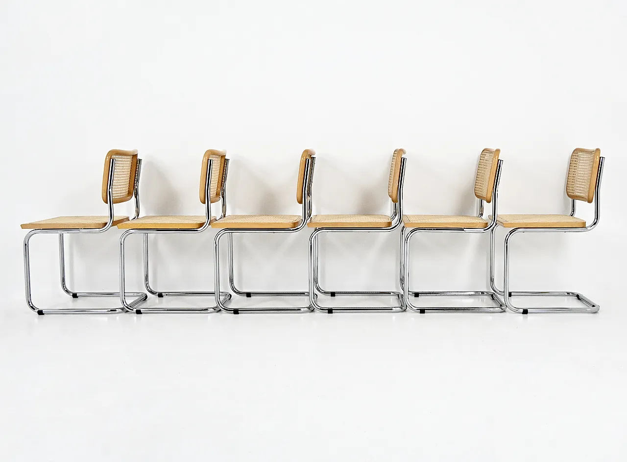 6 Sedie da pranzo stile B32 di Marcel Breuer, anni '90 6