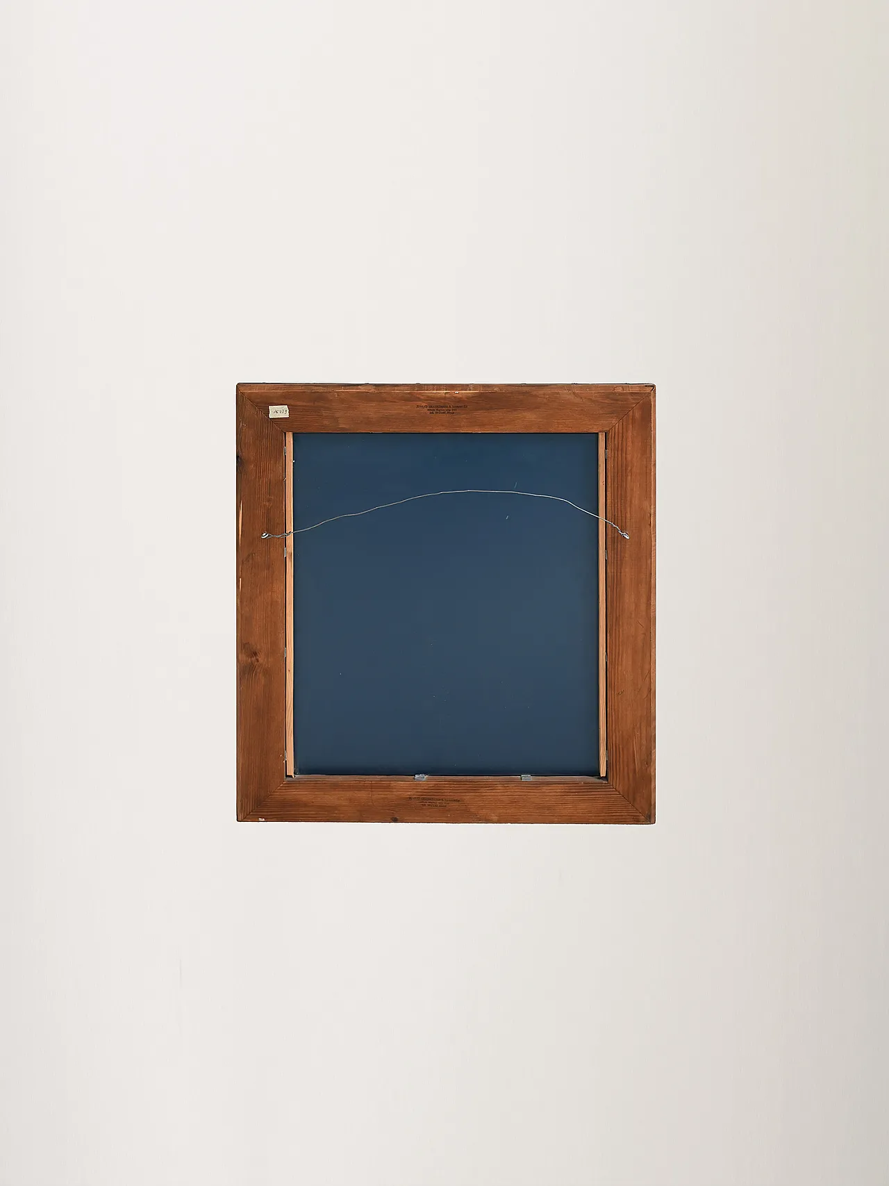 Specchio scandinavo con cornice in vetro piombato azzurro 8