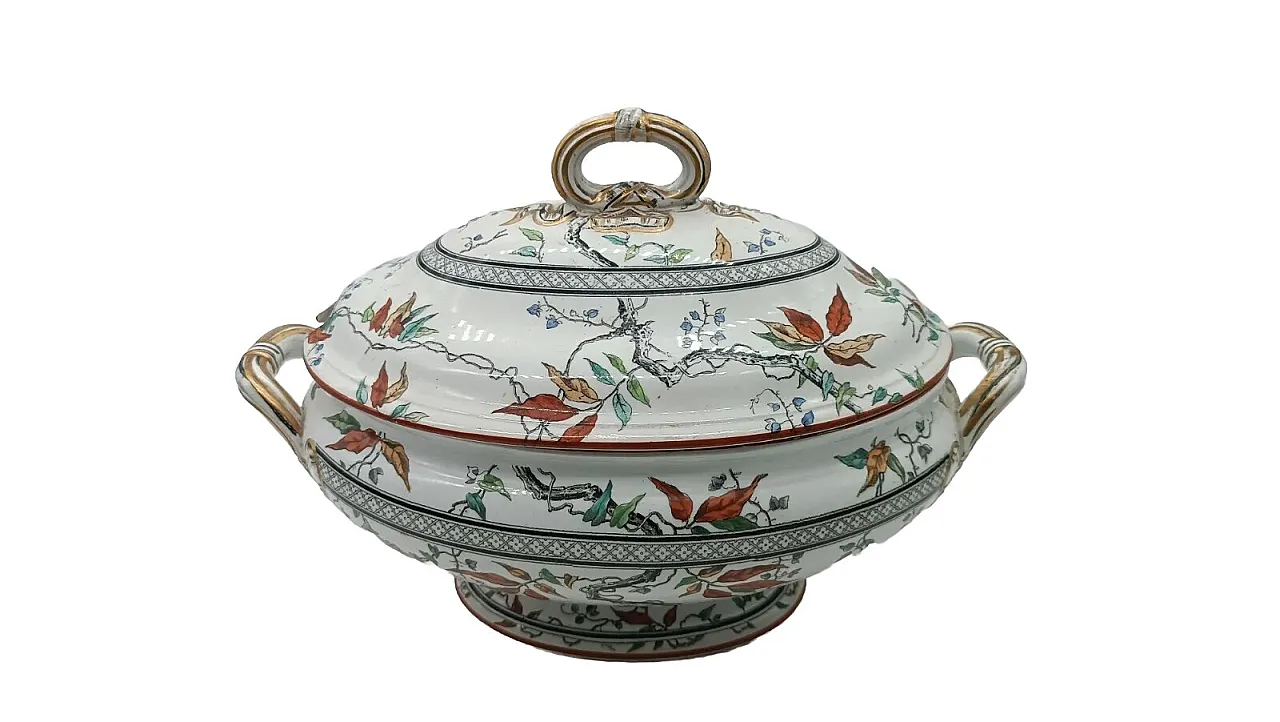 Zuppiera in porcellana Minton satsouma, '800 1