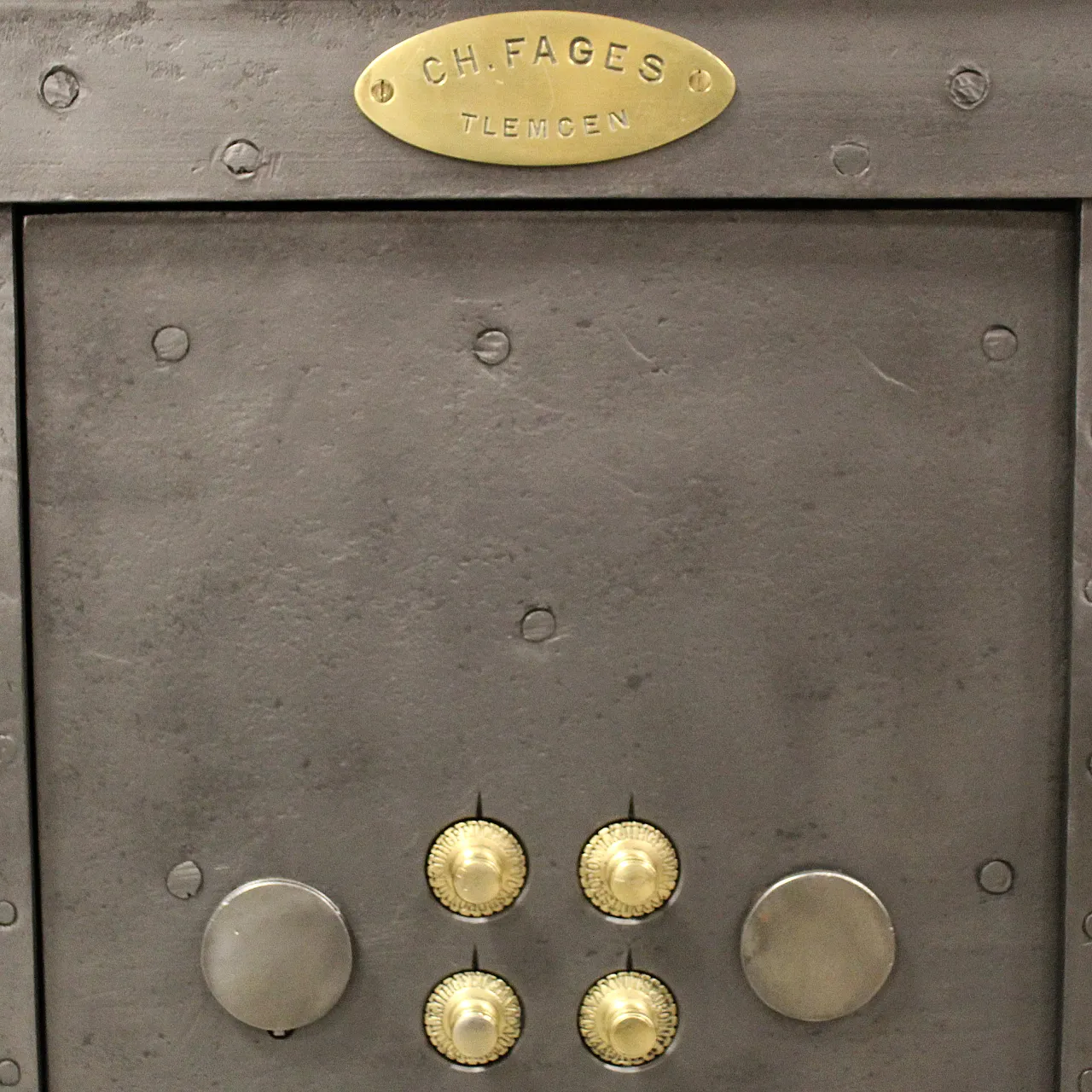 Cassaforte in ferro e legno , fine '800 7