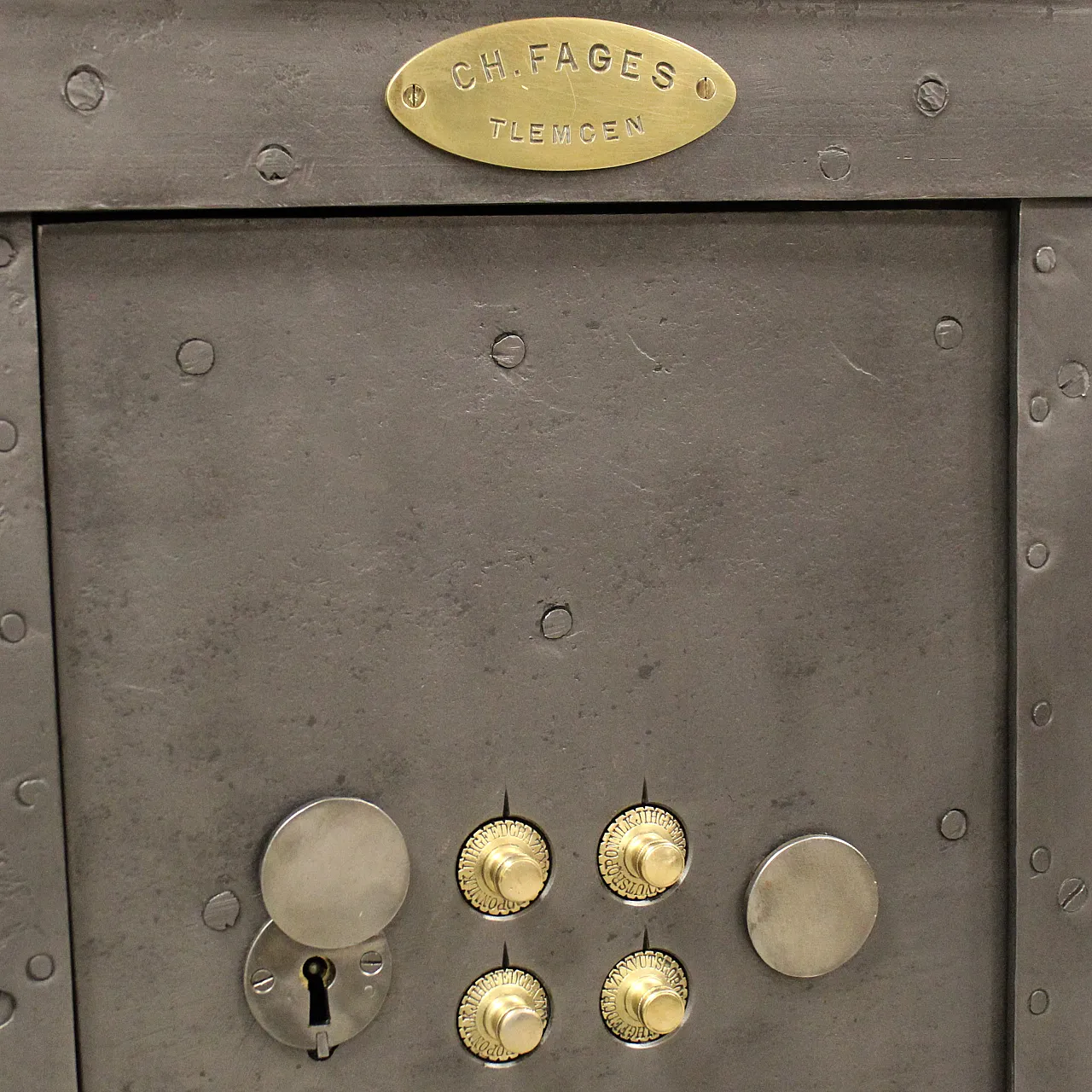 Cassaforte in ferro e legno , fine '800 8