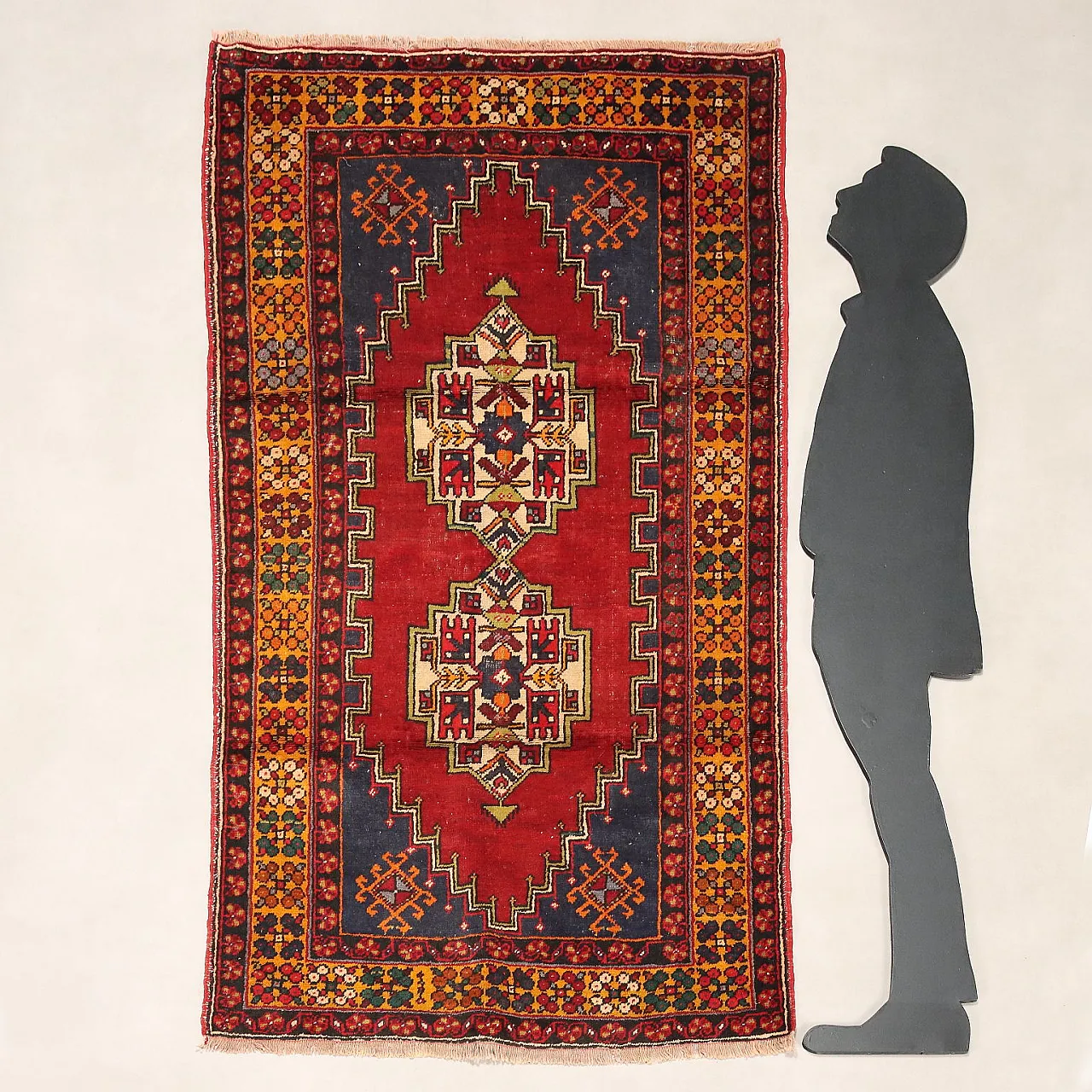 Tappeto in lana Ismirne, nodo grosso, fatto a mano, '900 2