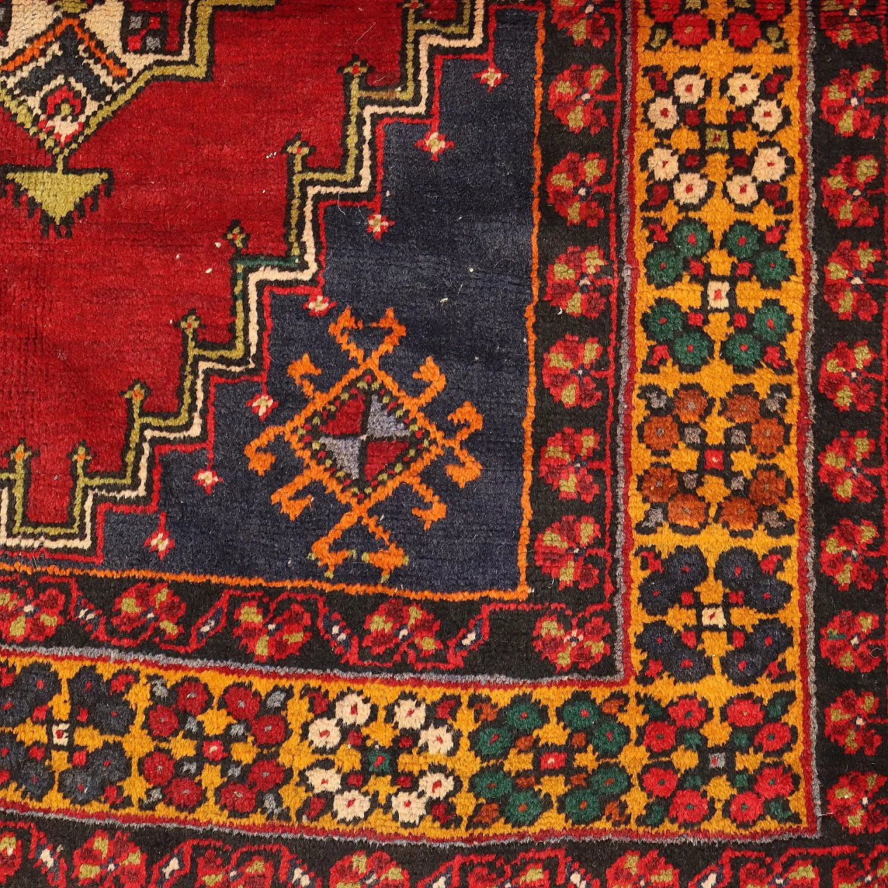 Tappeto in lana Ismirne, nodo grosso, fatto a mano, '900 5