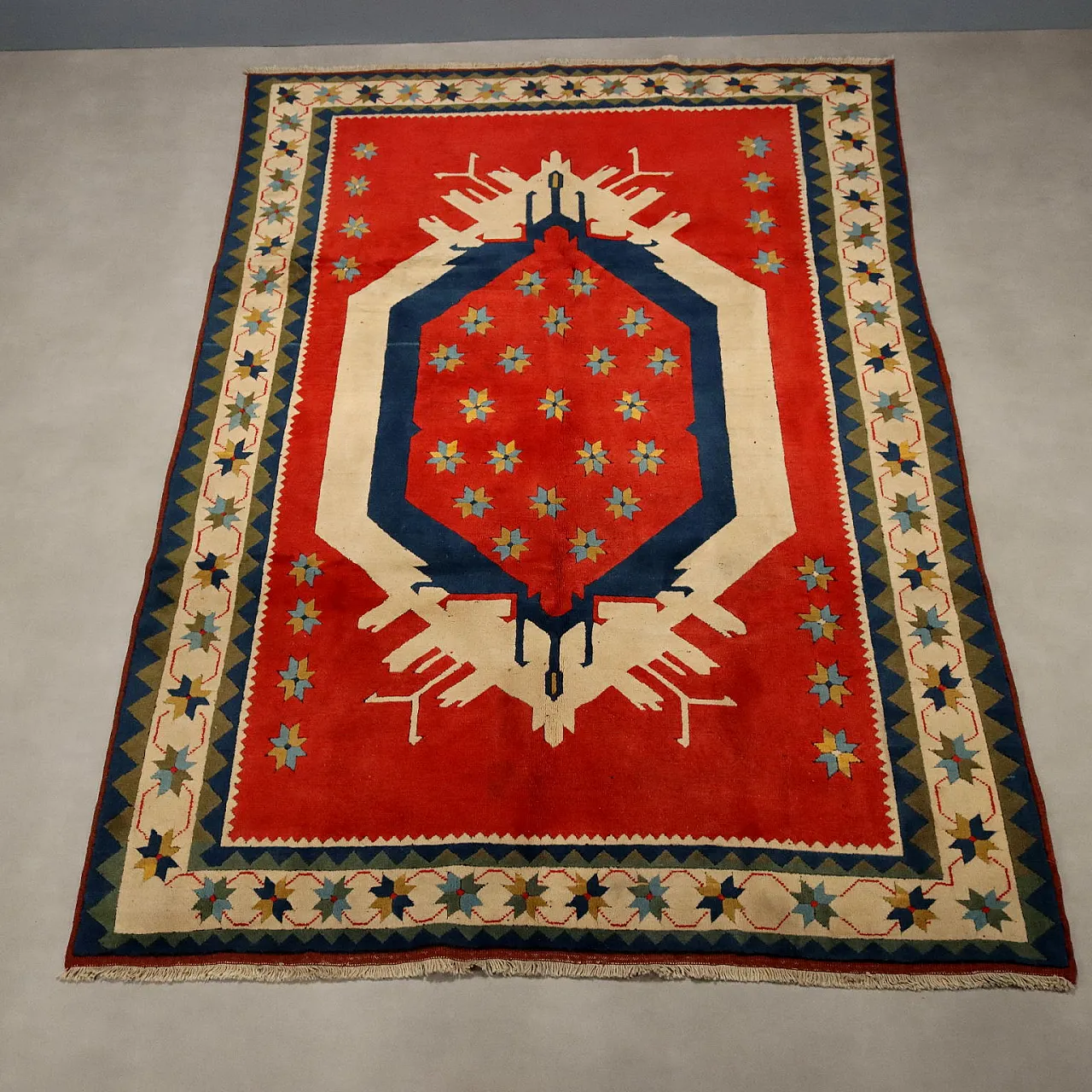Kars wool rug, chunky knot, handcrafted, 20th century 3