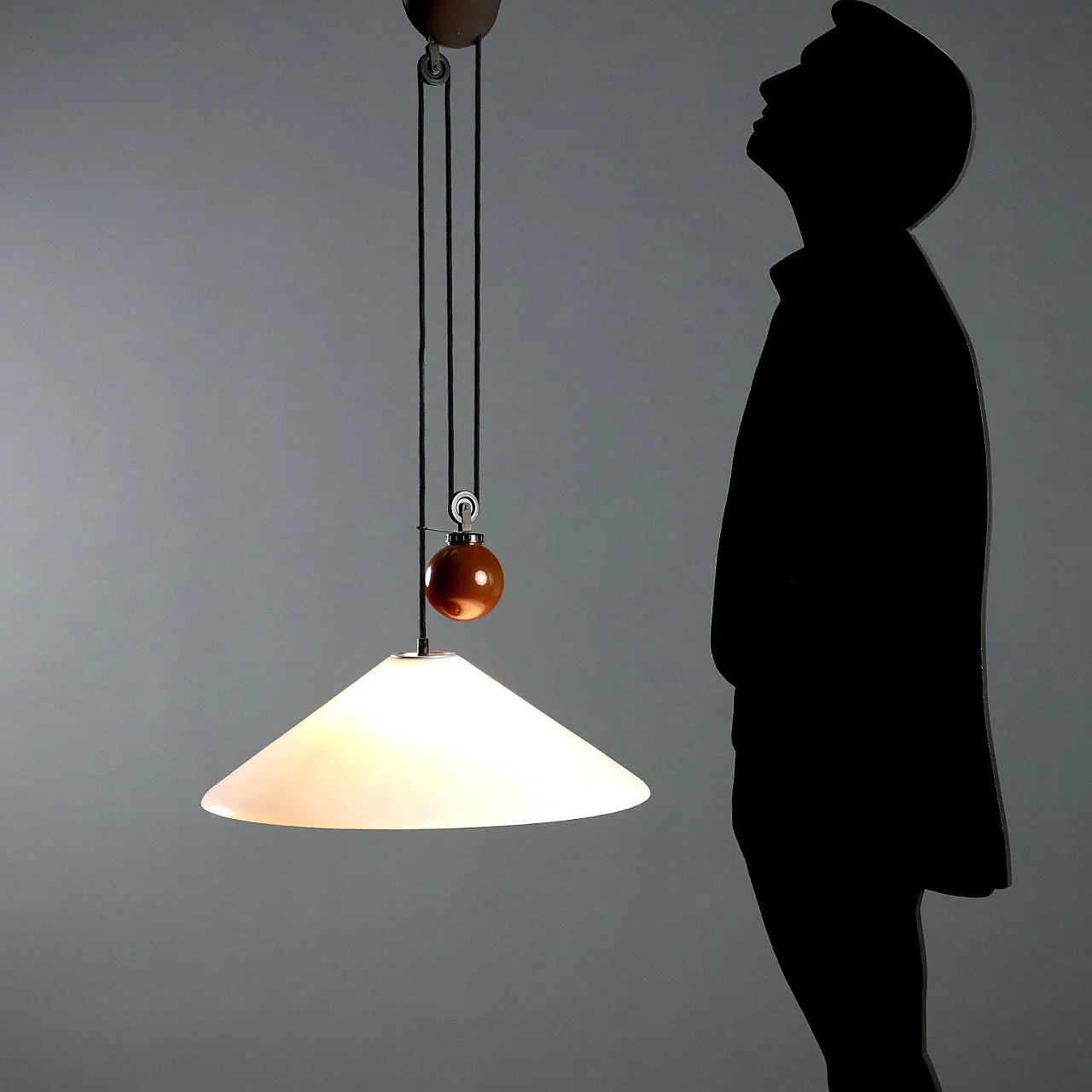 White methacrylate lamp, 20th century 2