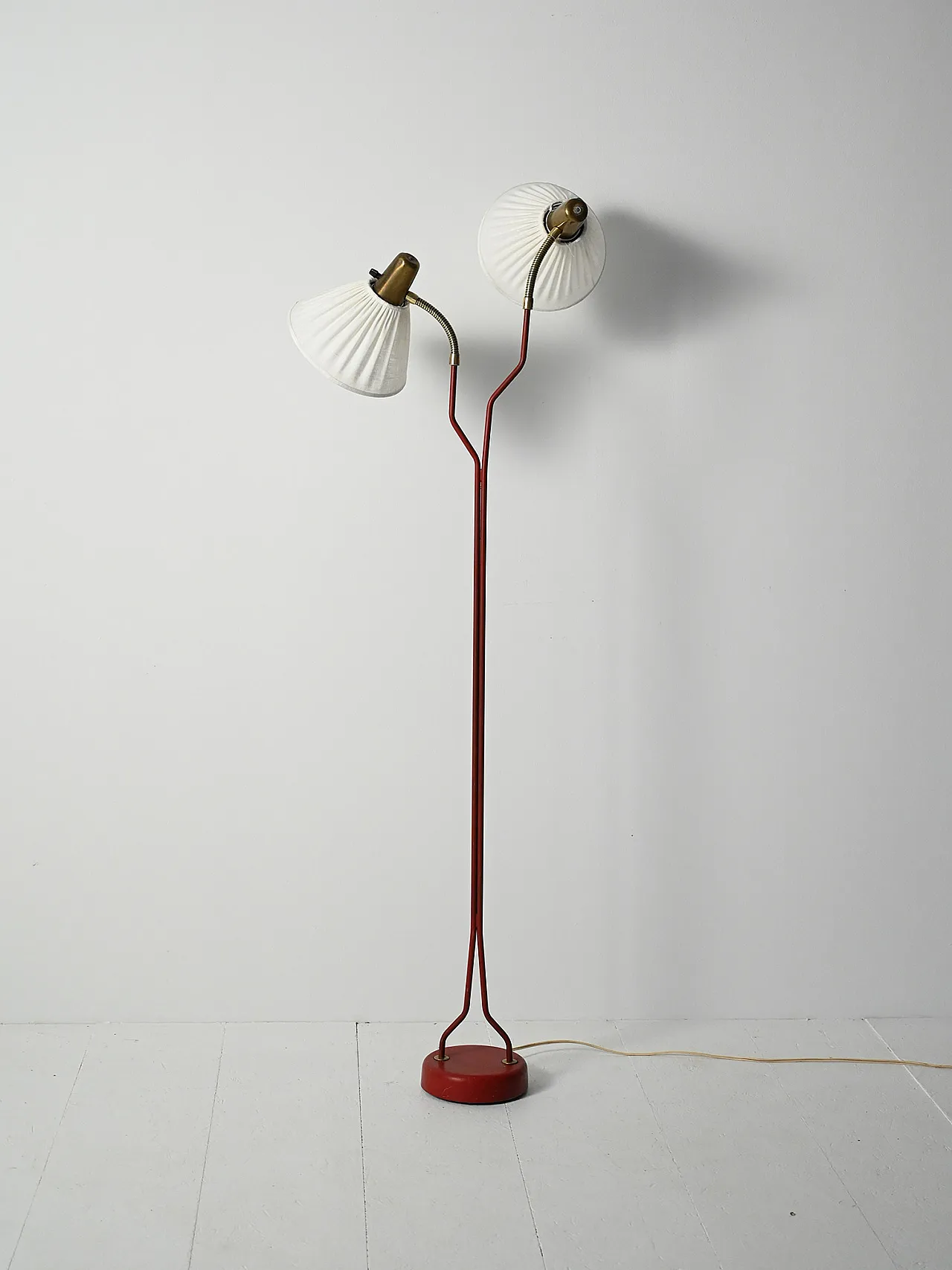 Lampada da terra a due bracci di Eskilstuna Elektrofabrik, anni 50 3