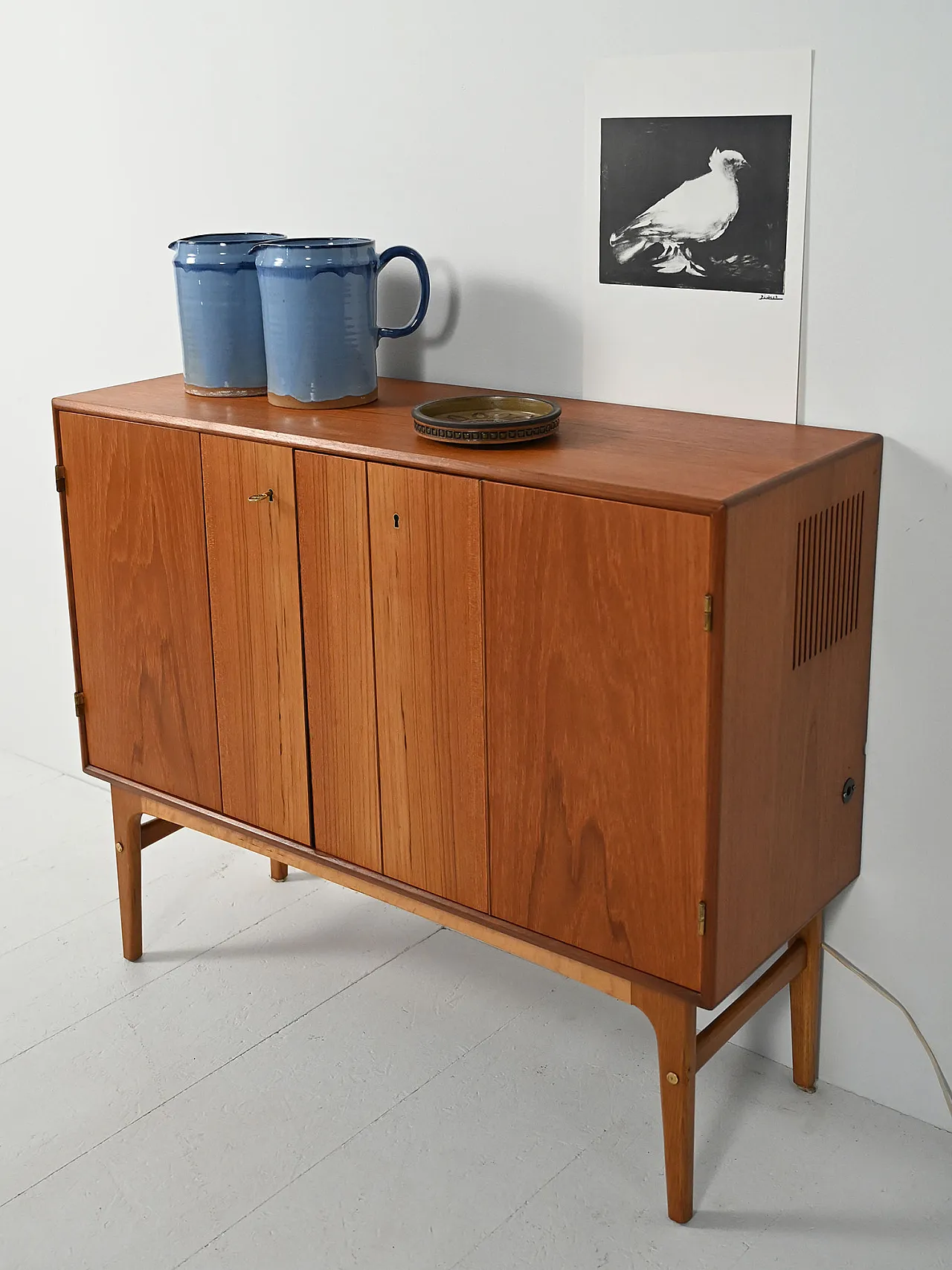 Mobile bar scandinavo in teak, anni ’50 2