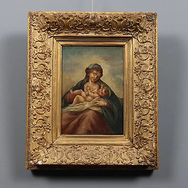 Scena biblica, olio su tavola, fine '800