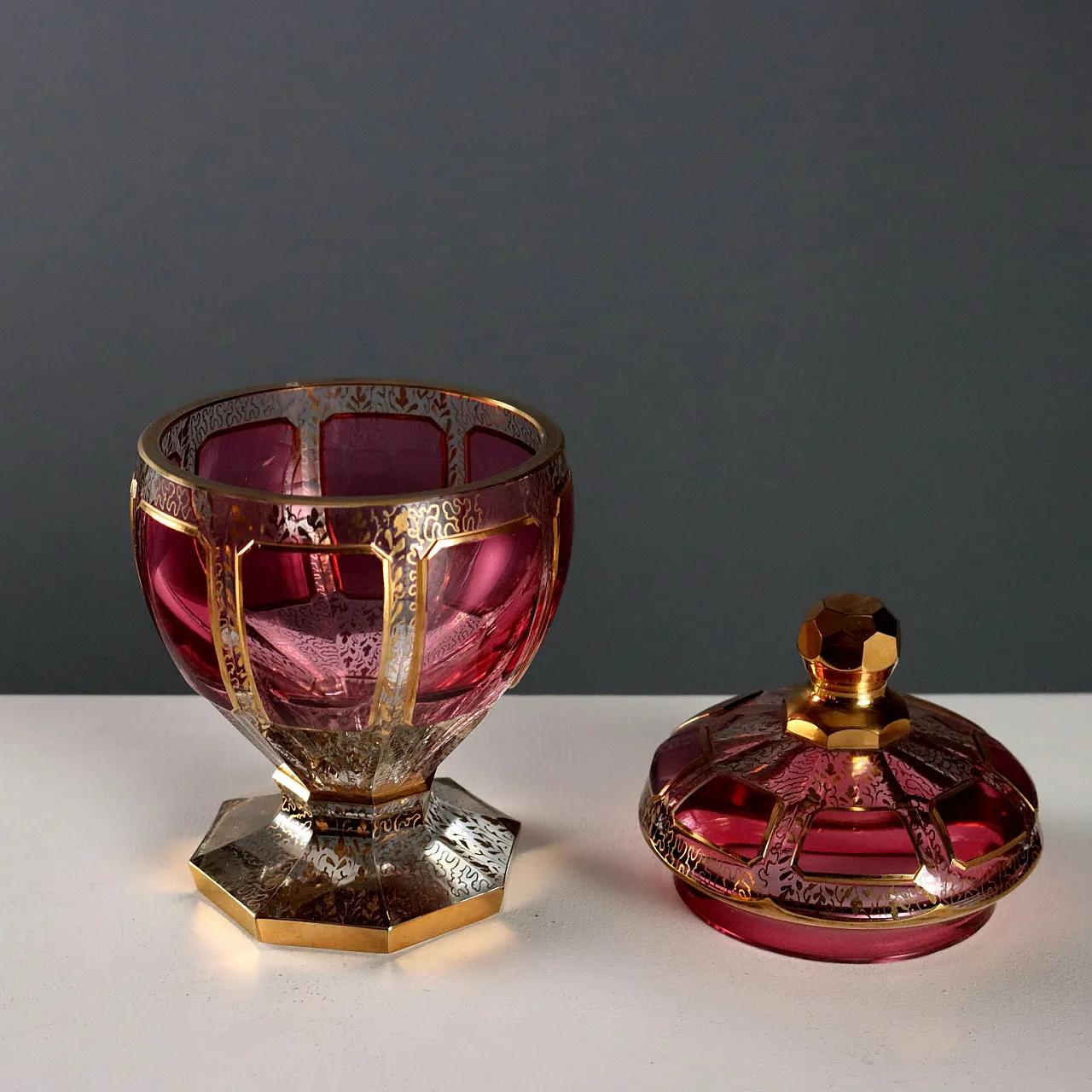 4 Pezzi in cristallo di Boemia, '900 8