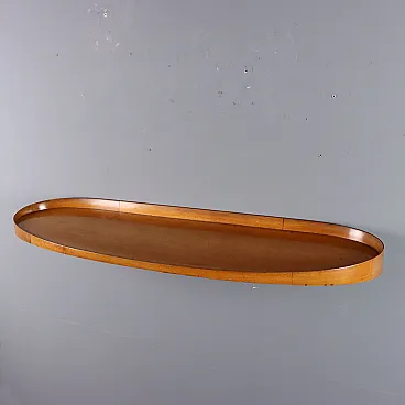 Consolle da parete in legno impiallacciato mogano, '900