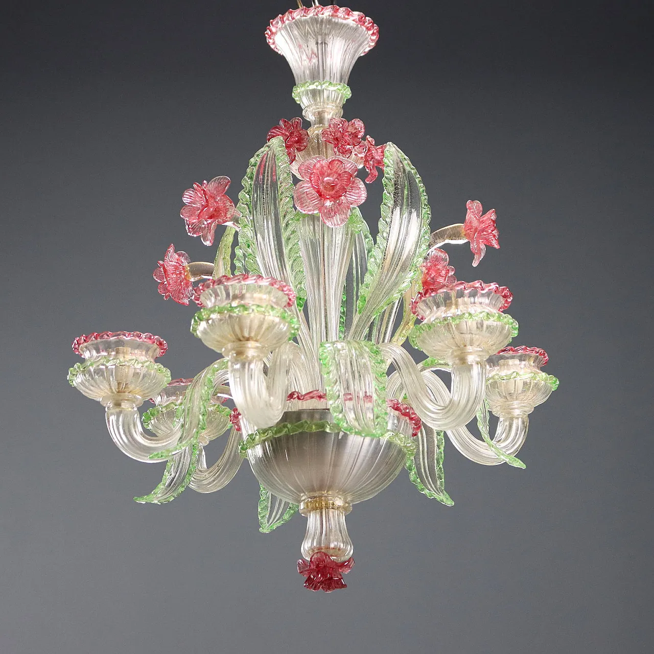 Blown glass chandelier, 20th century 1