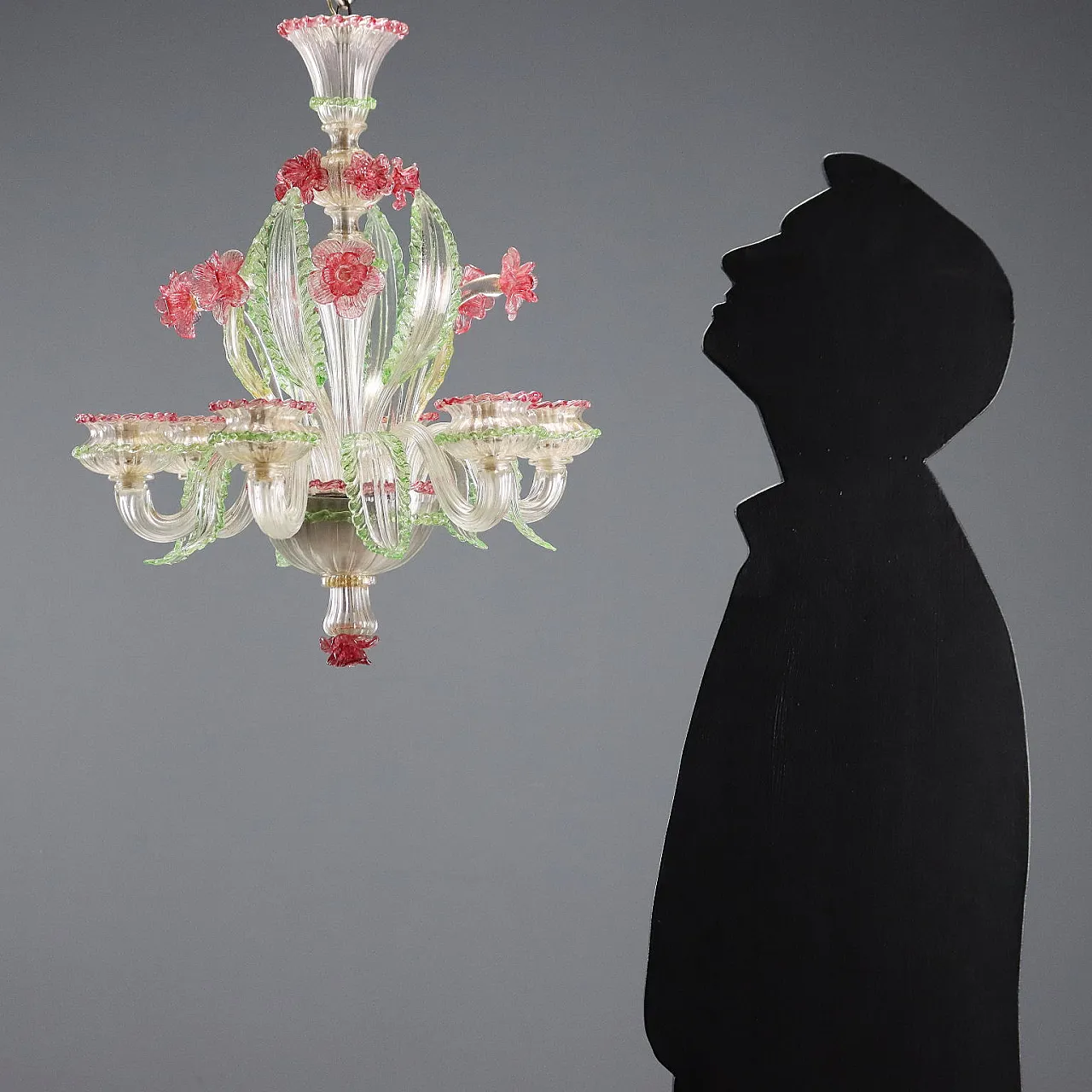 Blown glass chandelier, 20th century 2
