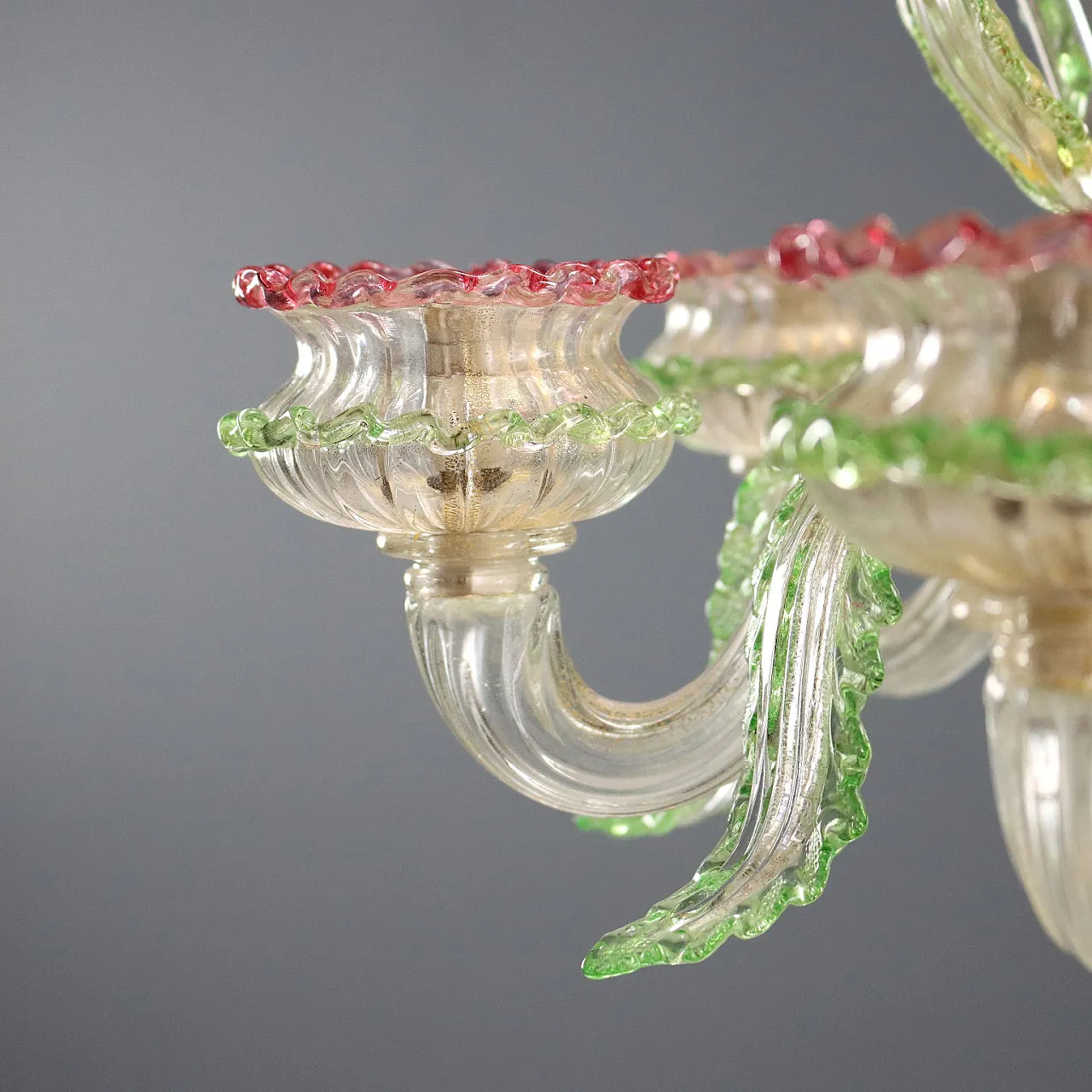Blown glass chandelier, 20th century 3