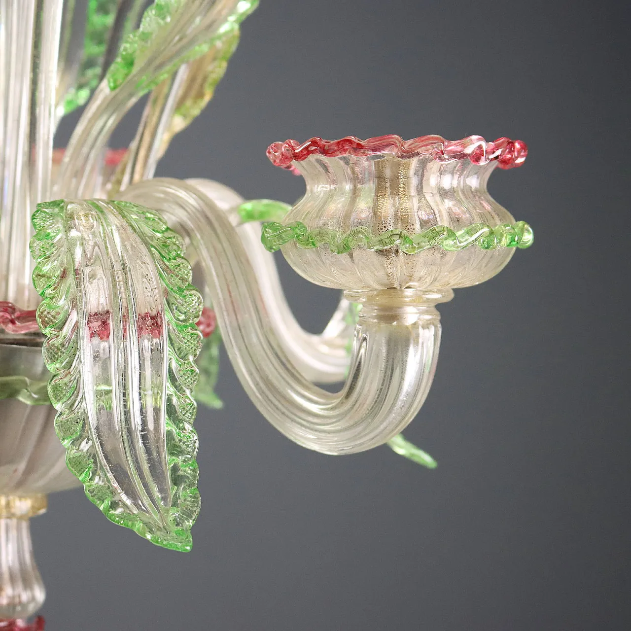 Blown glass chandelier, 20th century 4