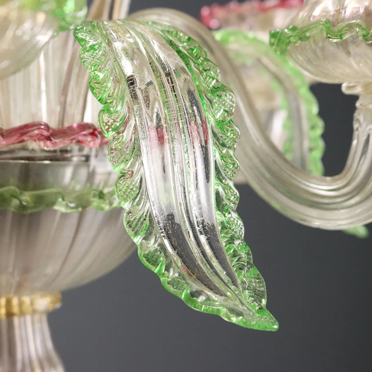 Blown glass chandelier, 20th century 5