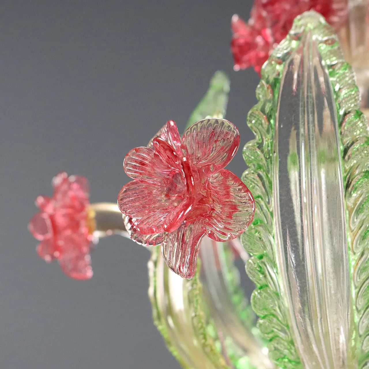 Blown glass chandelier, 20th century 6