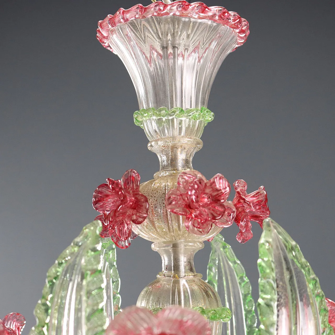 Blown glass chandelier, 20th century 8