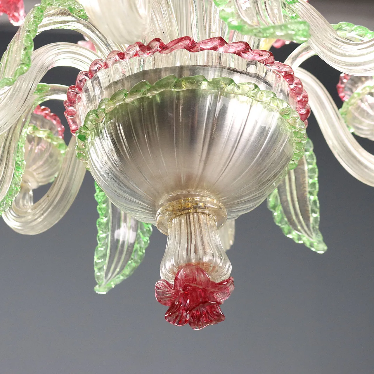 Blown glass chandelier, 20th century 9