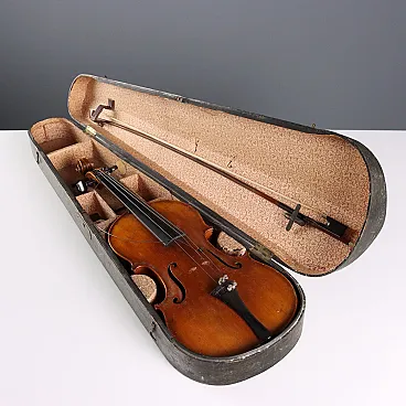 Violino con custodia di Antonius Stradivarius Cremonensis, '900
