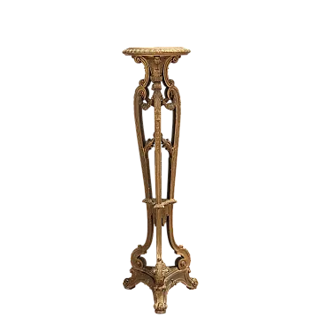 Carved and gilded wooden tripod tray holder, early 20th century