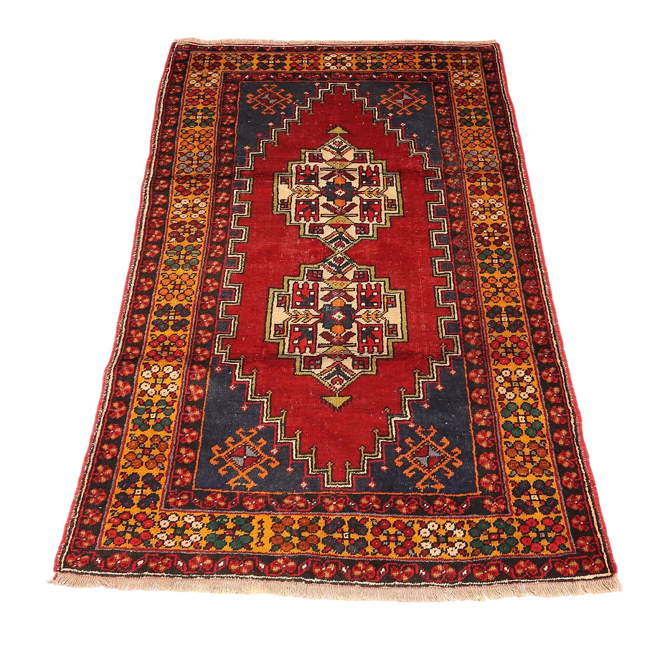 Tappeto in lana Ismirne, nodo grosso, fatto a mano, '900 8